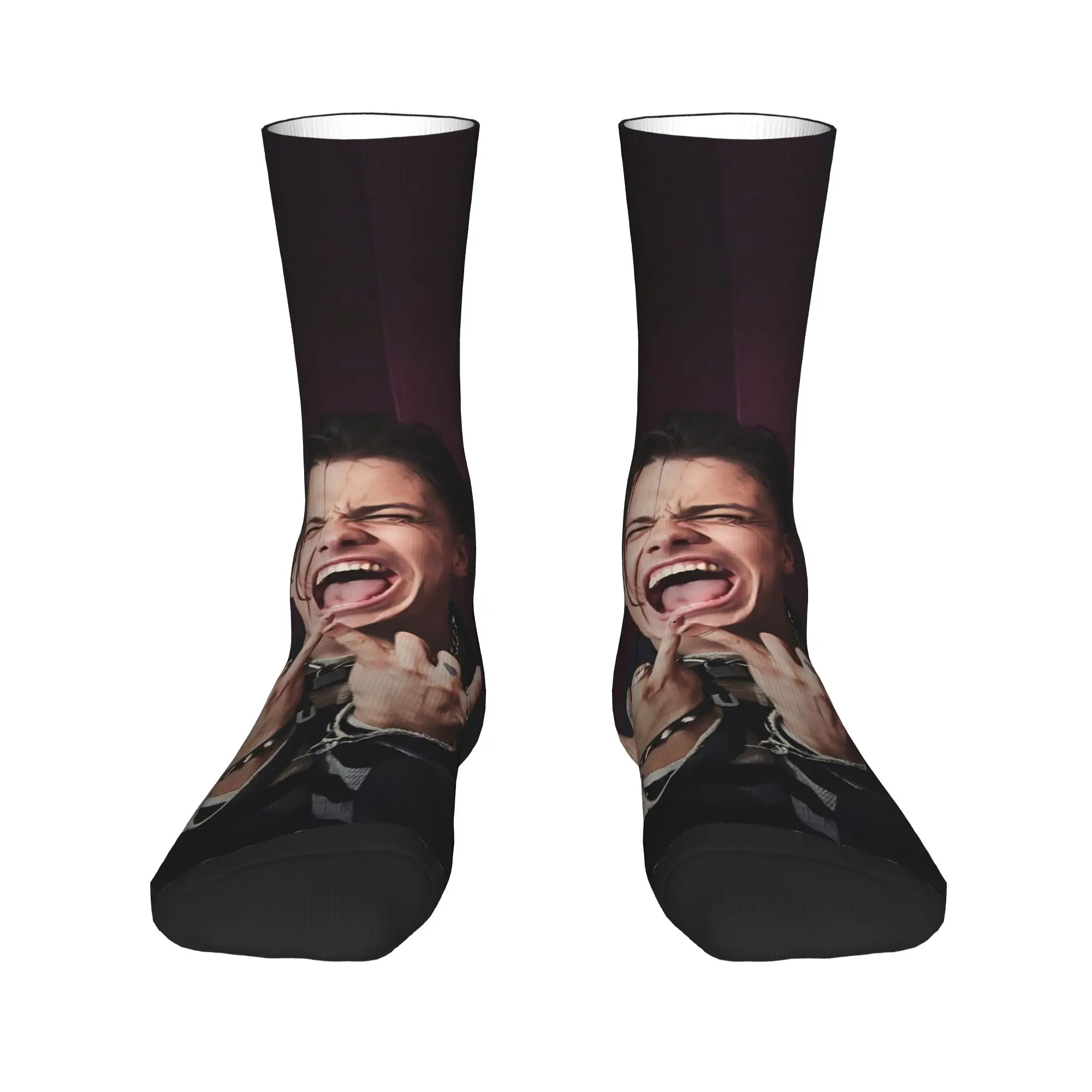 1 Pair Hip Hop Vintage The Punk Rock Core Crazy Men's Socks Unisex Y-Yungblud Street Style Seamless Printed Funny Novelty Happy