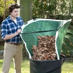 1pc, Garden Collapsible Leaf Collector, Outdoor Gardening Pop-up Round Leaf Dustpan, Reusable Garden Leaf Bag Garbage Bag