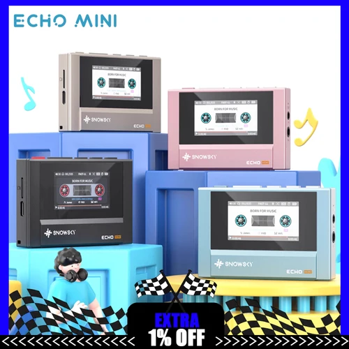 Fiio Snowsky Echo Mini inalámbrico Bluetooth Mp3 Mini Walkman 8GB soporte personalizado Dsd Retro reproductor Bluetooth portátil música regalo hombre