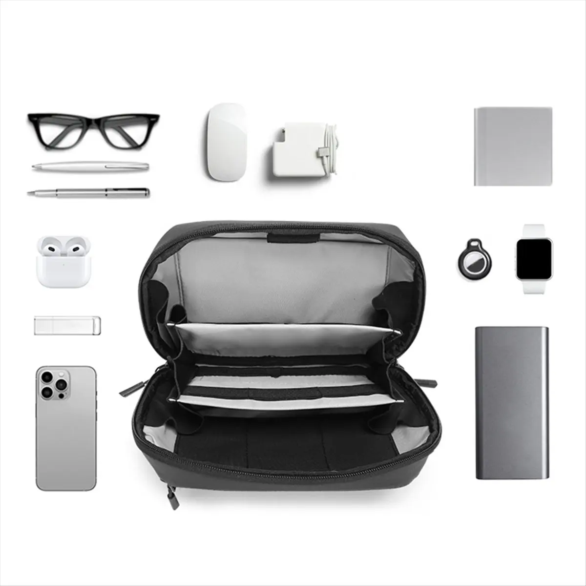 ☶ ❈ * ♥ AC1579 - Bolsa Técnica - Tech Accessories Travel Organizer Pouch avaliação e preço
