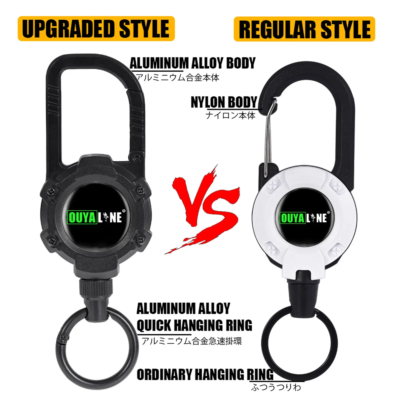 New Magnetic Keychain Badge Holder Telescopic Aluminum Alloy Body Strong Magnet Retractable Hook Tool Chain Key Holder Tactical