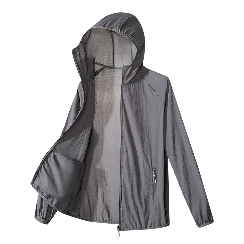 

Летняя водонепроницаемая куртка для кемпинга 2026 года, мужская и женская, солнцезащитная одежда из ледяного шелка, быстросохнущая, с капюшоном, для активного отдыха, защита от ультрафиолета