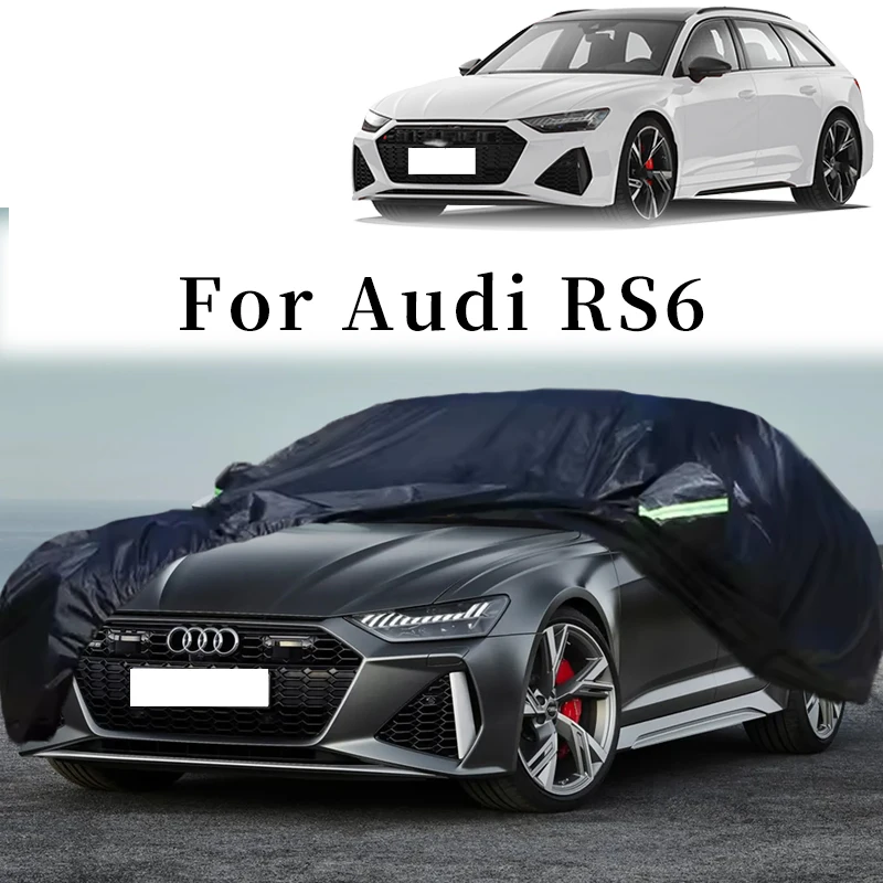 

Полный чехол для автомобиля Audi RS6, защита от солнца, ультрафиолета, пыли, дождя, снега, града, черный, для использования на улице, аксессуары для авто