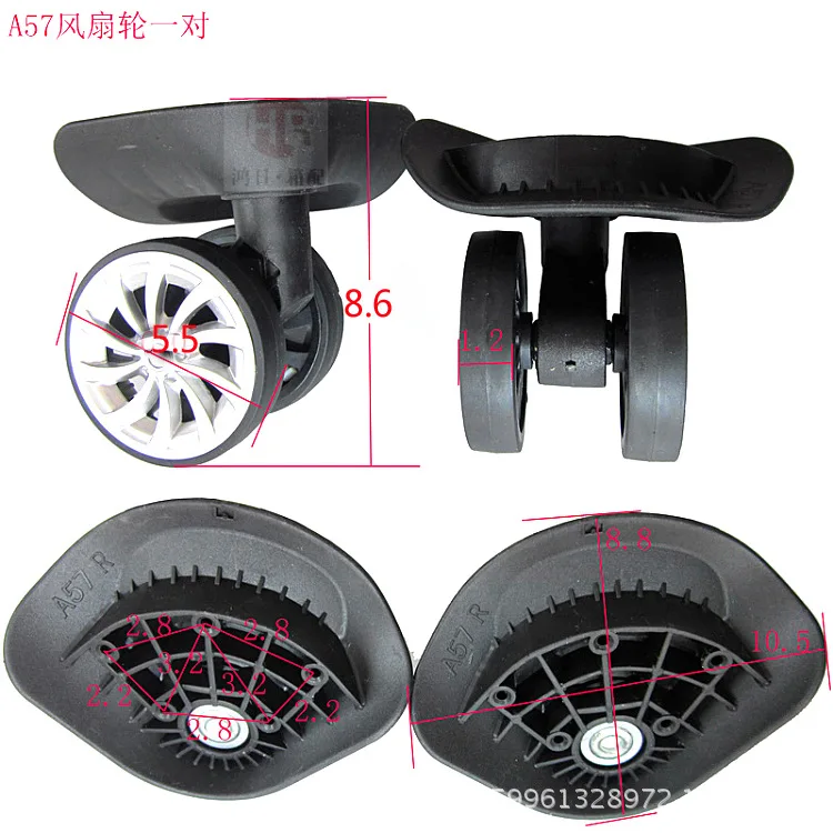 High Quality and Durable A57 Windmill Wheels Luggage Roller Wheels Replacement Parts for Suitcases and Travel Bags