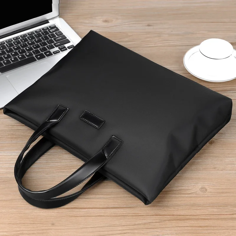 Men  Portable Large Capacity Shoulder Bag Multiple Pockets Handbag Multi-Functional Business Briefcase for Business & Casual Use