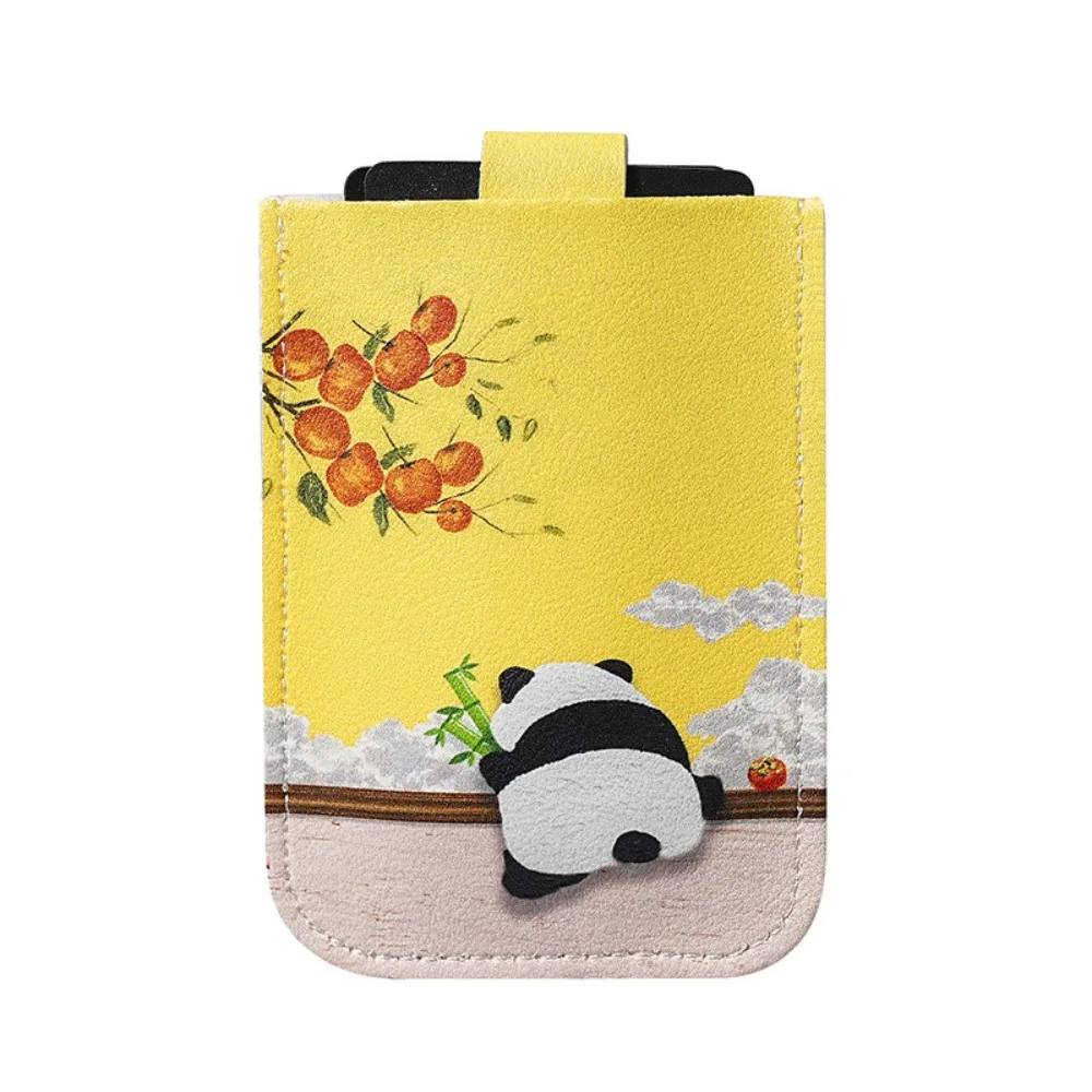 Fashion Laminated Concealed Mini Card Wallet Pull-out Type PU Leather ID Card Holder 6 Card Pockets PU Leather Purses Women