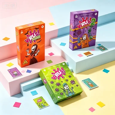 Interesante Juego de Cartas Virus y Virus Evolution 2: El Divertido Juego de Mesa Contagioso para Bodas y Fiestas de Cumpleaños