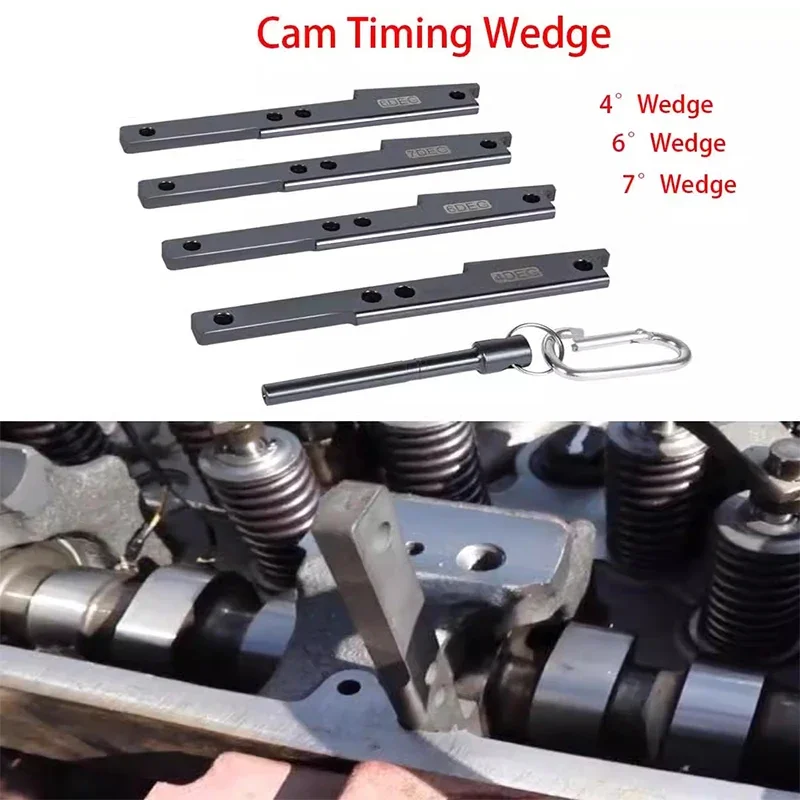 

Camshaft Timing Tool Kit For Cummins ISX X15 Engine 4/6/ 7 Degree Wedge 7MM Engine Brake Adjustment Tool Cam Gear Puller