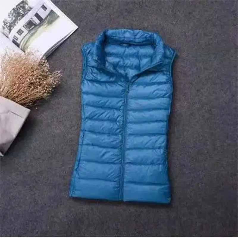 White Duck Feather Vest Ultra-light Men\'s and Women\'s Coat Sleeveless Down Warm Vest Down Jacket Spring Fashion Vest Women Coats