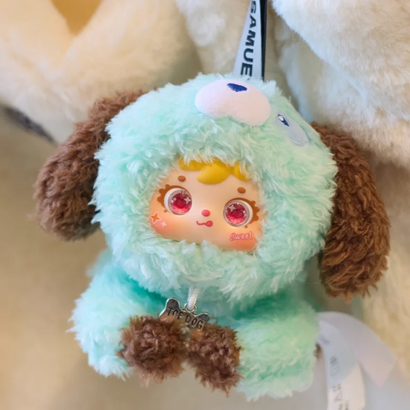 สินค้าใหม่ ซีรีส์ New Spot Air Hibiscus Three Little Hair Samuel Puppy Party ของแท้ กล่องสุ่ม จี้ห้อยกระเป๋า ของตกแต่ง ของขวัญเซอร์ไพรส์