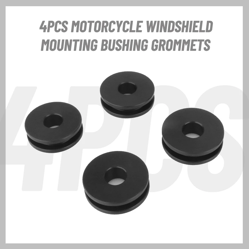 4pcs Motorcycle Detachable Windshield Windscreen Bushing Mounting Grommet ABS Mount For Harley Heritage Softail Road King FLSTC