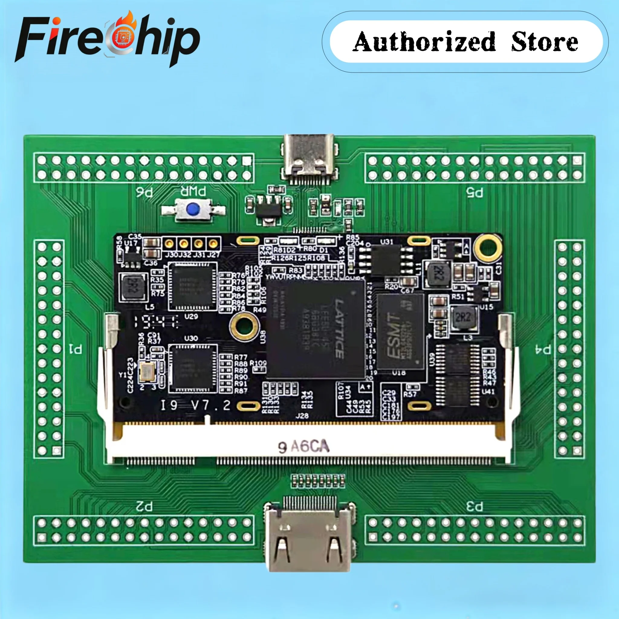 firechip-lattice-ecp5-fpga-risc-v-development-board-colorlight-i9-module-lfe5u-open-source-toolchain