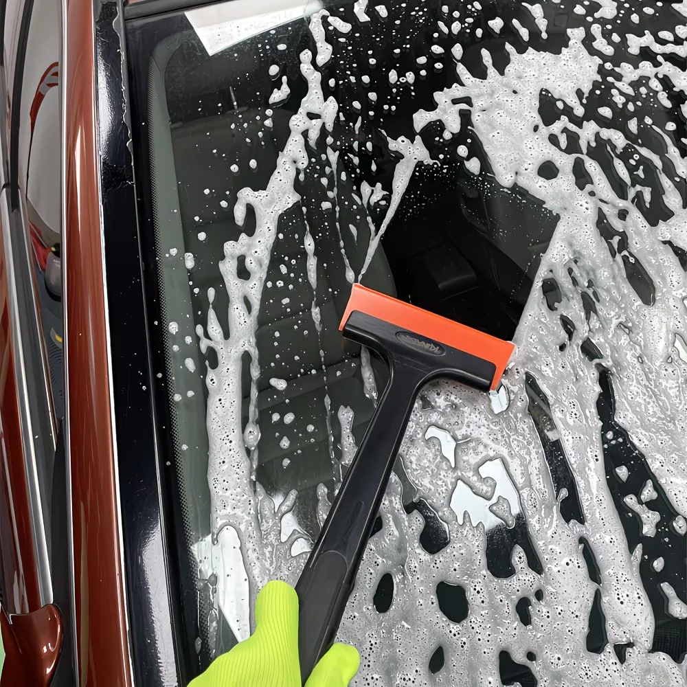 3PCS Car Window Tint Squeegee Set Rubber Blades Long Handle Water Removal for Film Installation Glass Cleaning