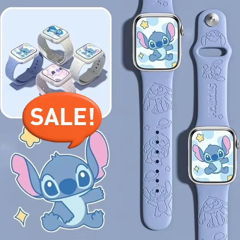 

New Arrival Stitch Strap for Apple Watch Band 38mm 40mm 41mm 42mm 43mm 44mm Anime Silicone Sports Bracelet IWatch 8 Ultra