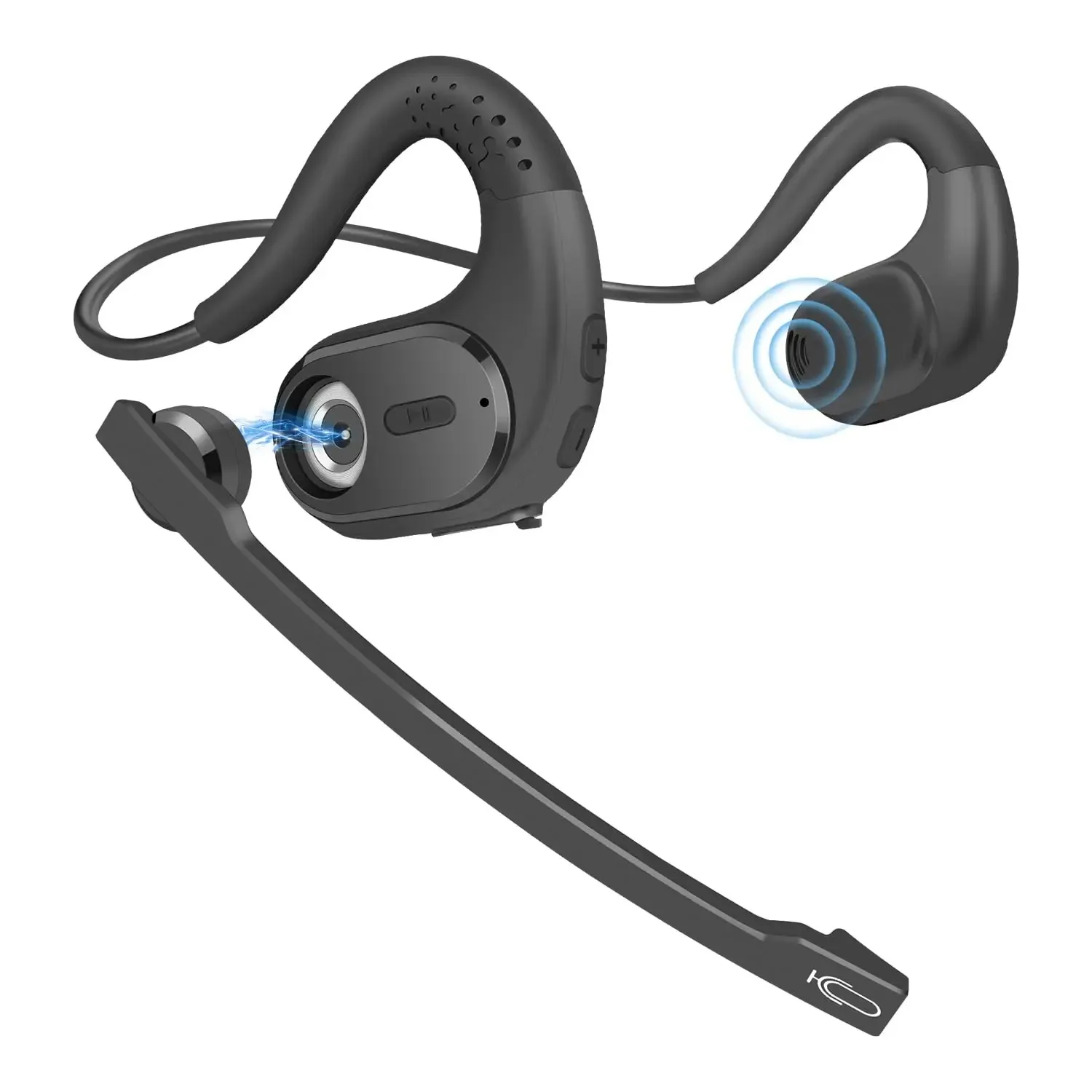 Imagem -03 - Negócios Fones de Ouvido Bluetooth Esportes Fones de Ouvido sem Fio Destacável Boom Microfone Pode Girar 360 ° Adequado para o Trabalho