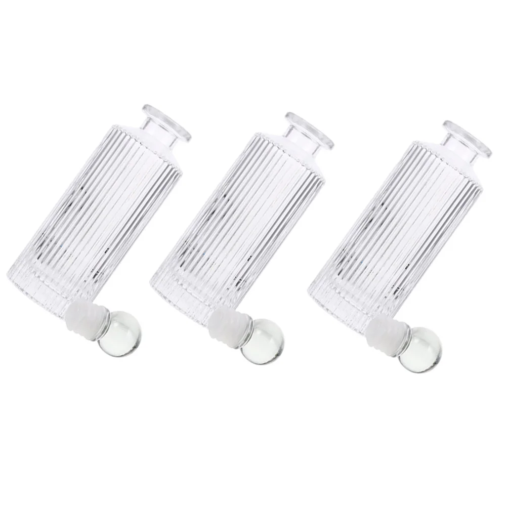 

3Pcs Glass Aromatherapy Bottles Decorative Aroma Diffuser Bottles Essential Oil Reed Diffuser for Home Fragrance