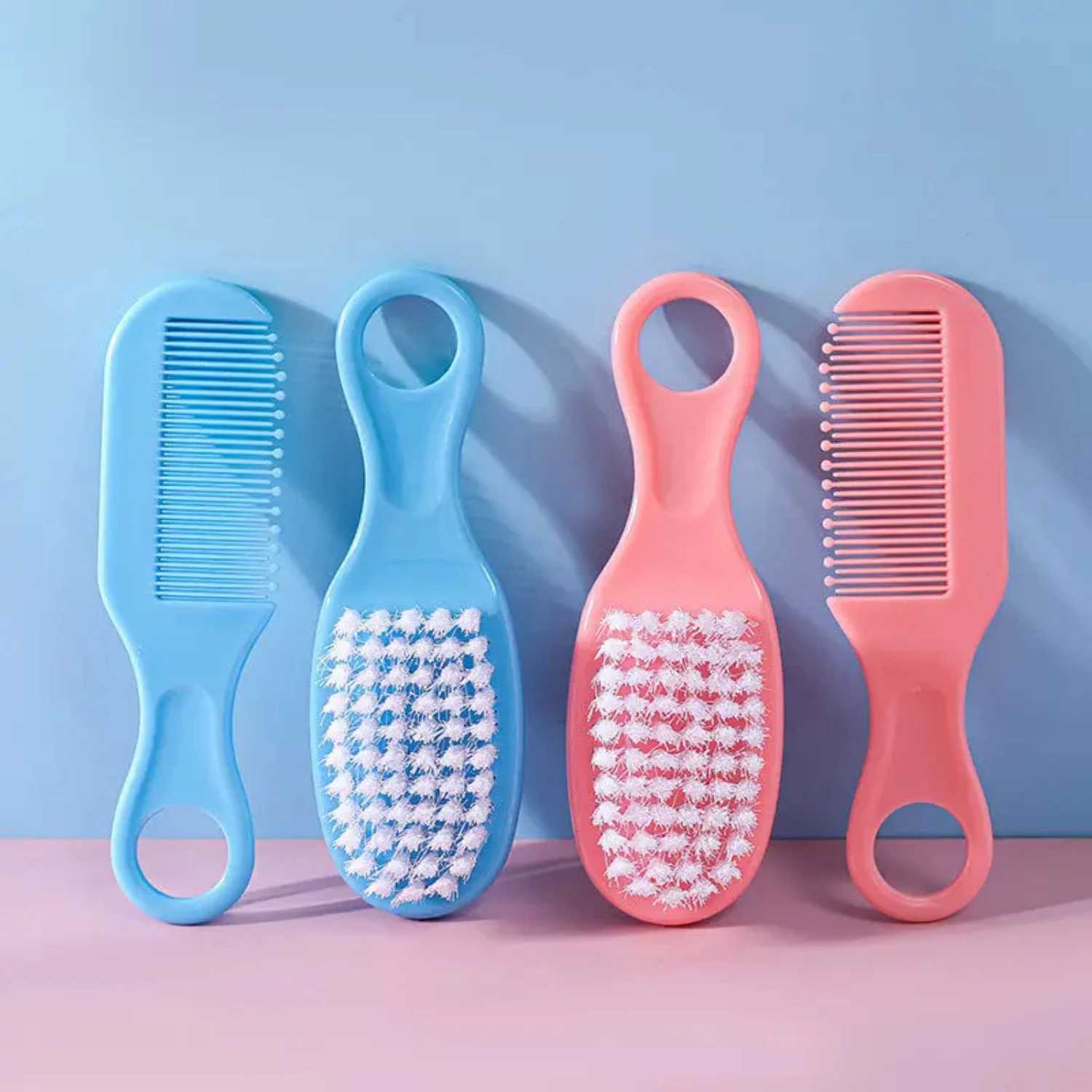 Newborn Safety Comb To Remove Fetal Moss, Baby Head Care Comb Combination, Baby Massage Comb Brush Set