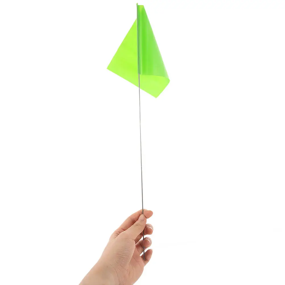 60Pcs Outdoor Flag Poles Steel Wire Stakes Colorful Small Yard Flags Lawn Garden Irrigation Sprinkler Marking Flags