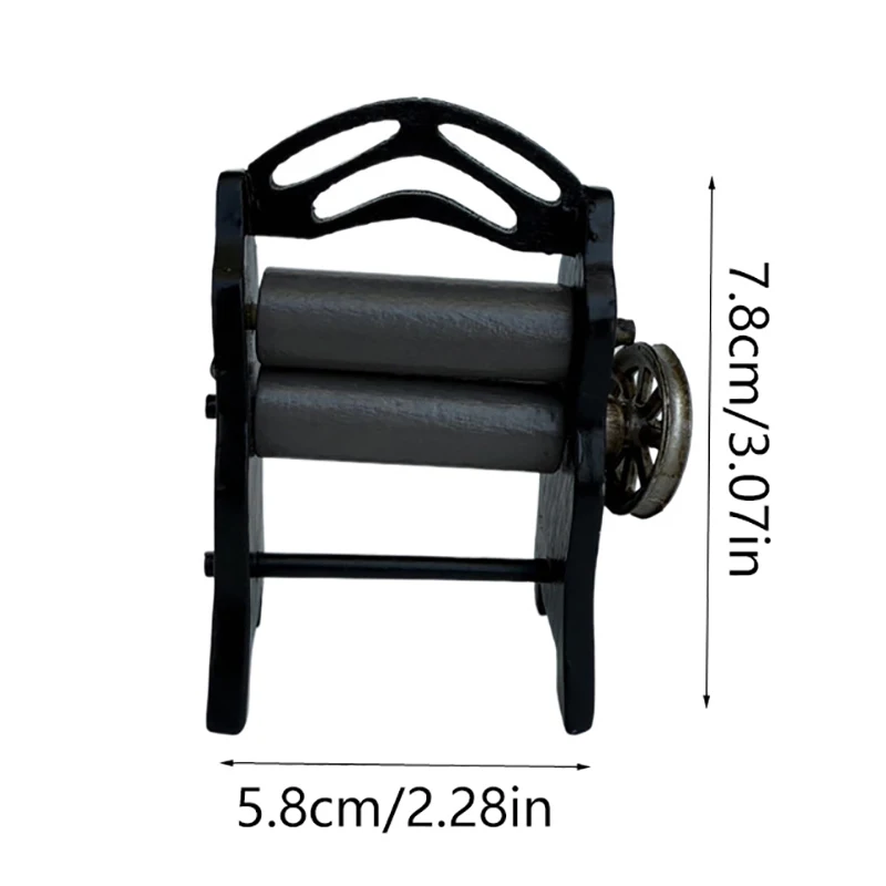 1 pièces 1:12 maison de poupée Miniature main moulin à farine cuisine modèle décor jouet maison de poupée semblant jouer cuisine jouet accessoires ﻿