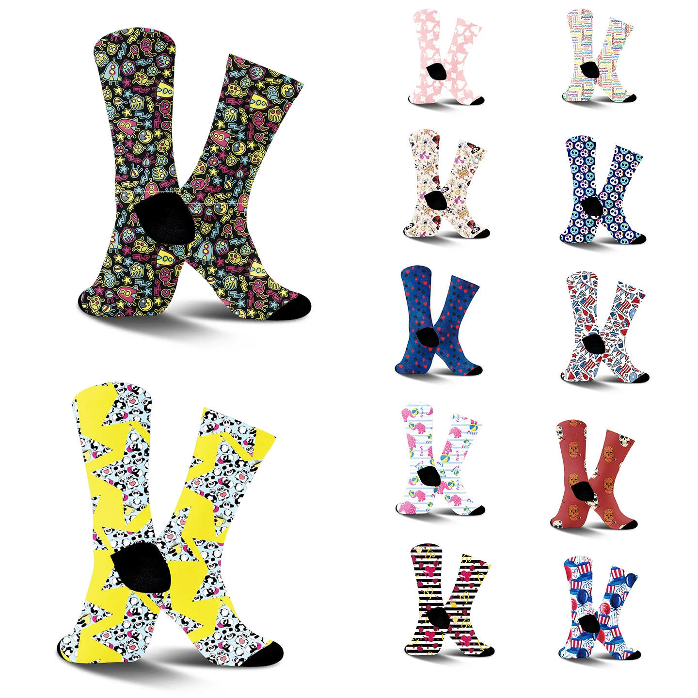 

Our sports cycling socks: cool skeleton - hand - rose. Unisex, good at sweating, breathable, long - lasting.​