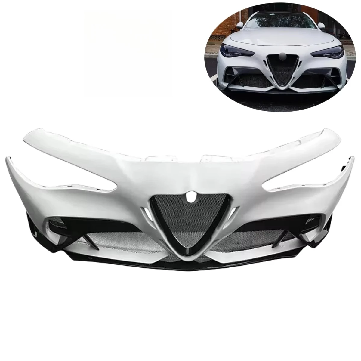 

KXY Partial Carbon Fiber Front Bumper for Giulia GTAM Style Bodykit