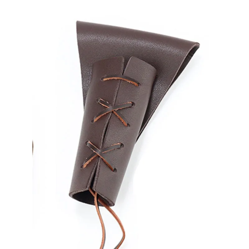 남성 및 여성을 위한 중세 가죽 손목 보호대 - 스팀펑크, 르네상스, 야외 스포츠 및 의상 파티를 위한 조절 가능한 팔 밴드