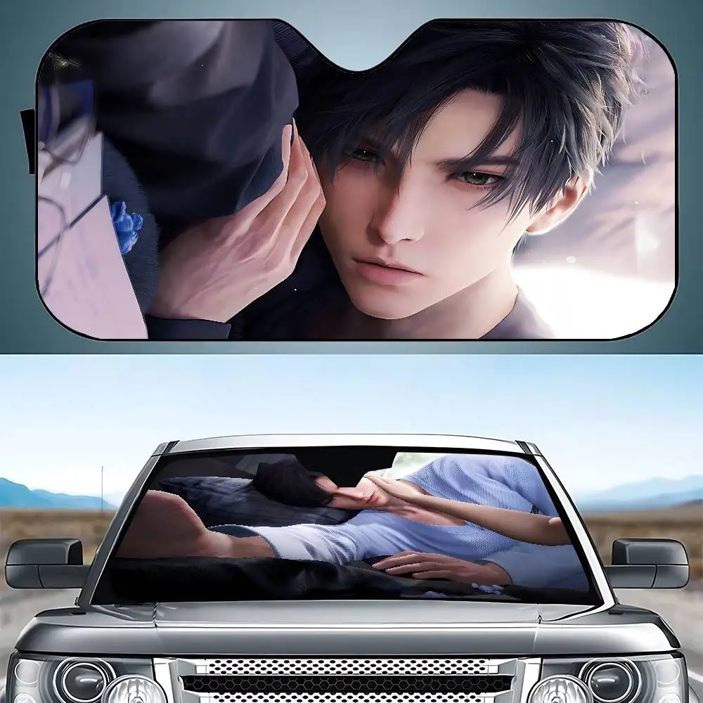 Z-Zayne Love And D-Deepspace Stylish And Trendy Windshield Sunshade, Car Windshield Cover, Car Sunshade Curtain Sun Protection