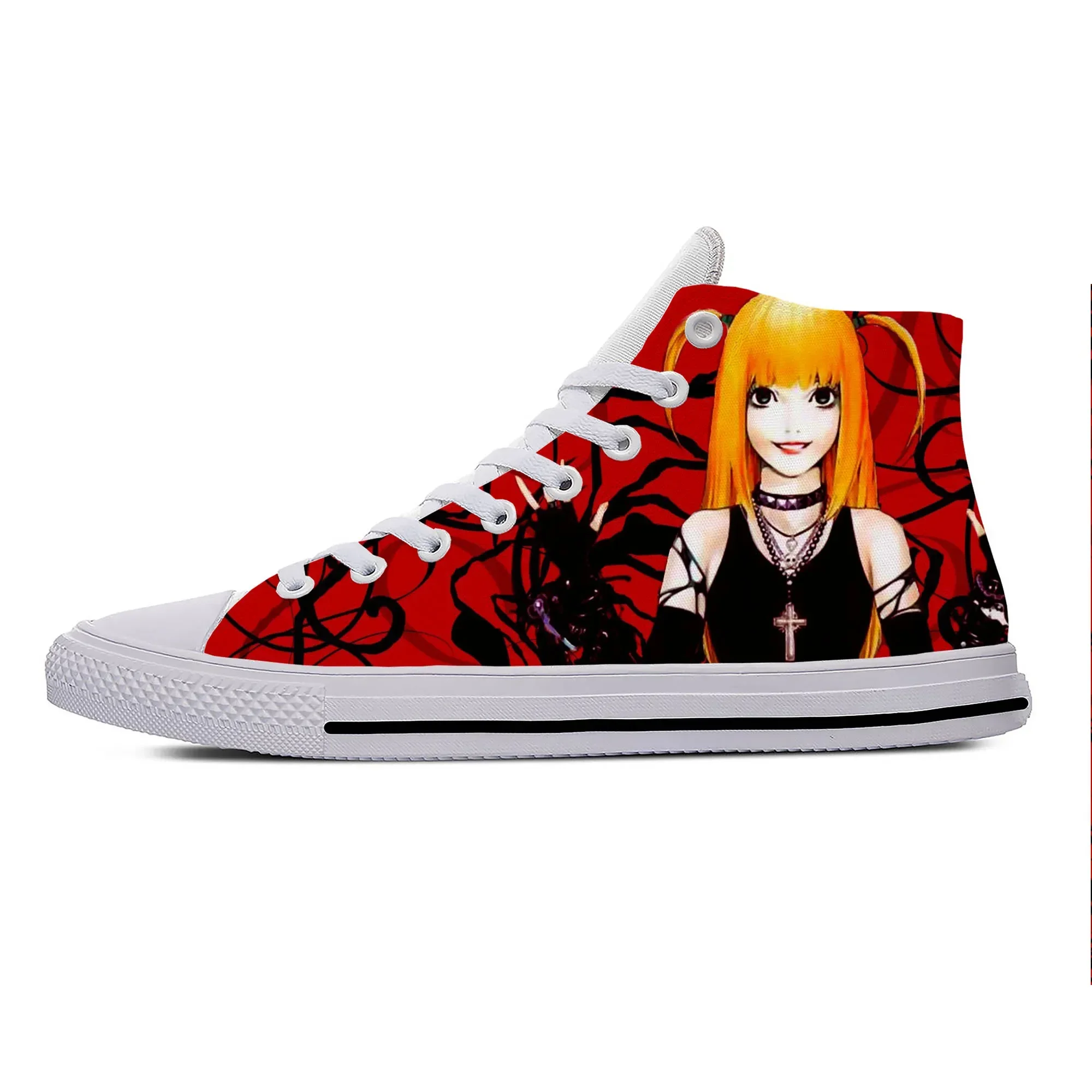 Anime Cartoon Manga Death Note Amane Misa Fashion Casual Cloth Shoes High Top Lightweight Breathable 3D Print Men Women Sneakers