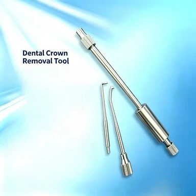 Dental Crown Removal Tool Double-Ended Manual Stainless Steel Extractor for Crown Bridge & Cap Remover Dental Lab