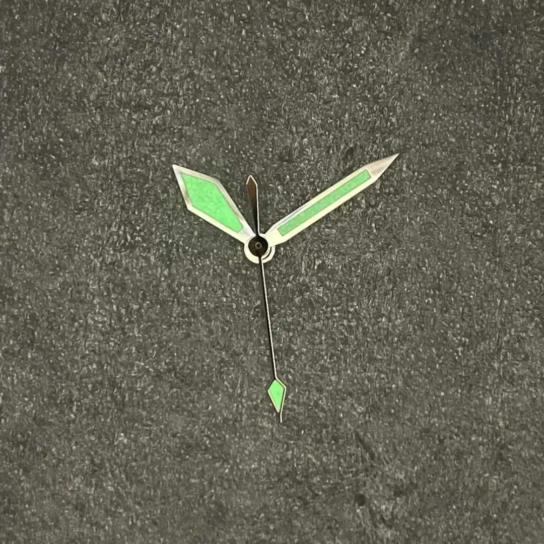 Diamond Watch Hands with Green Luminous for NH35/36/4R/7S Automatic Movement Men's Watch Replacement Parts Watch Pointer