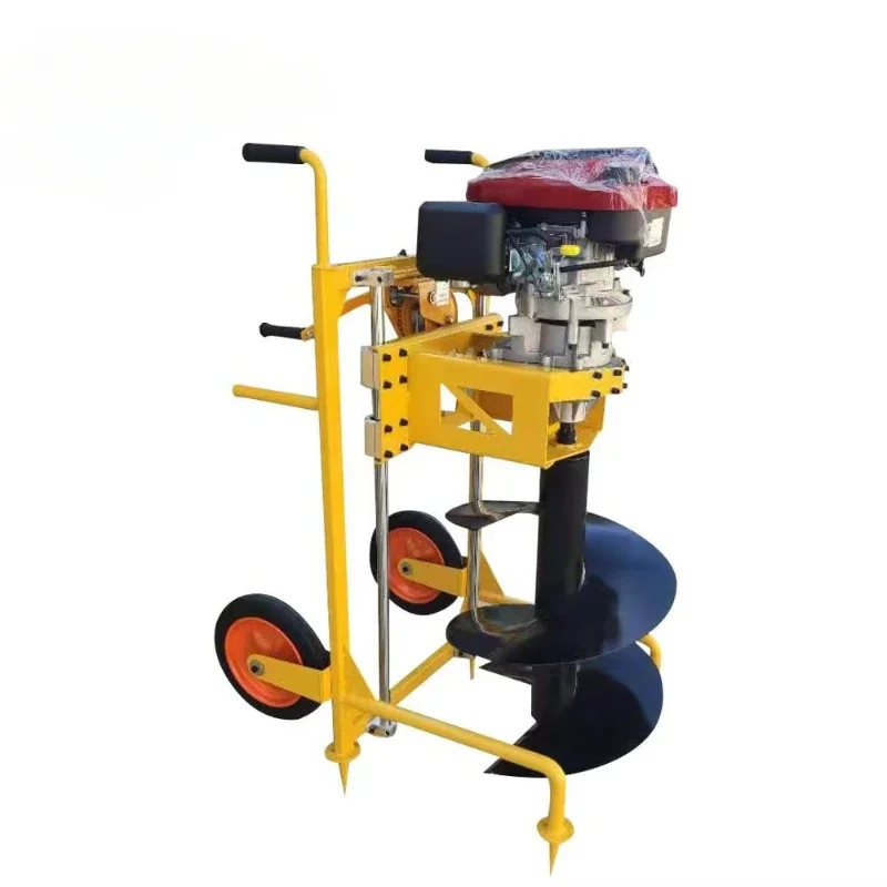 Earth auger drill machine  portable tree planting  196cc gasoline earth auger price