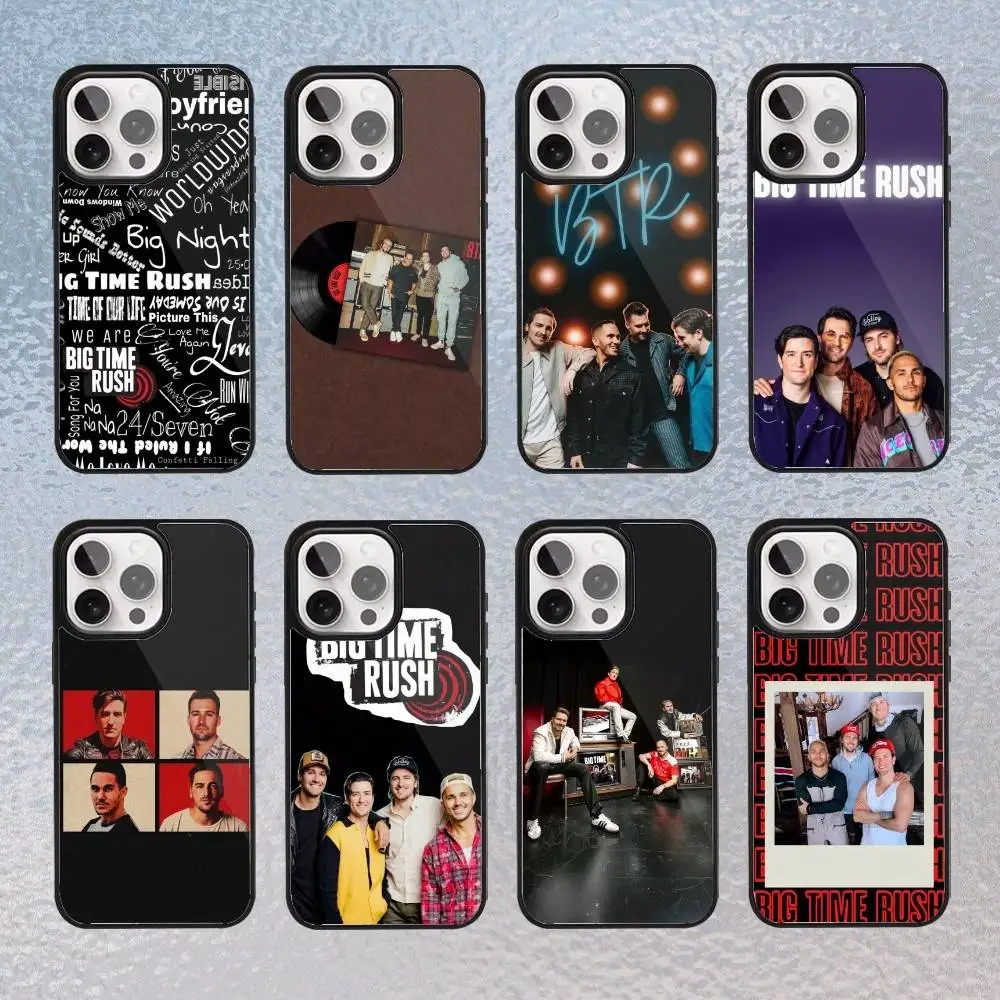 

Music B-Big Time Rush Phone Case For iPhone17,16,15,14,13,12,11 Plus,Pro Max Magnetic Magsafe Wireless Charging