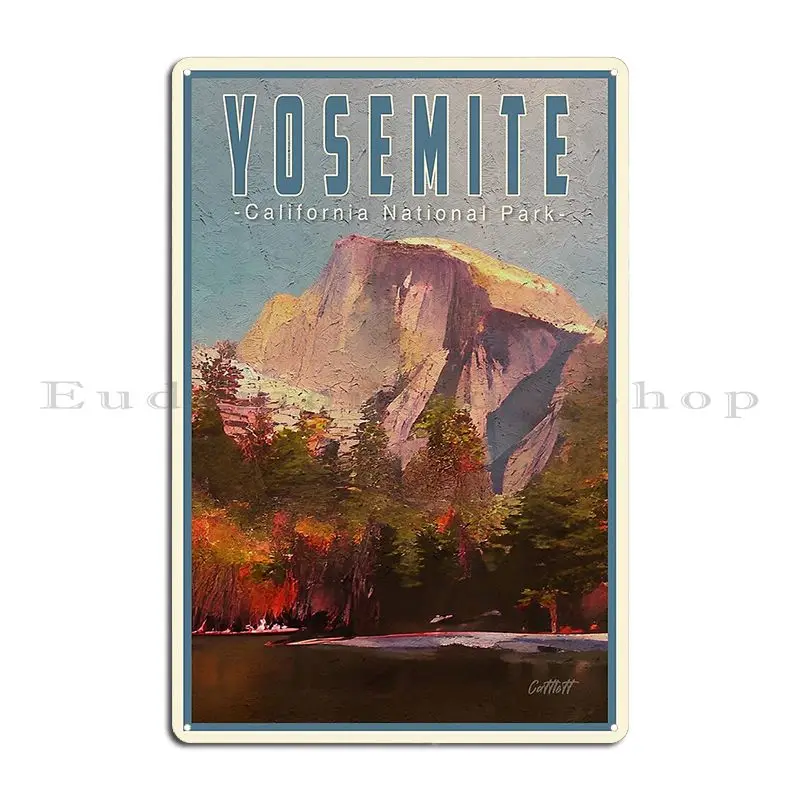 Cool Adventure California Travel Yosemite National Park Metal Sign Pub Garage Custom Designs Garage Tin Sign Poster