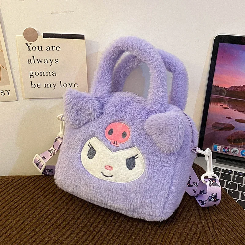 Large Capacity Handheld Plush Tote Tote Bag Bag Female Crossbody Girl Heart Cartoon Small Bag New Shoulder Bag