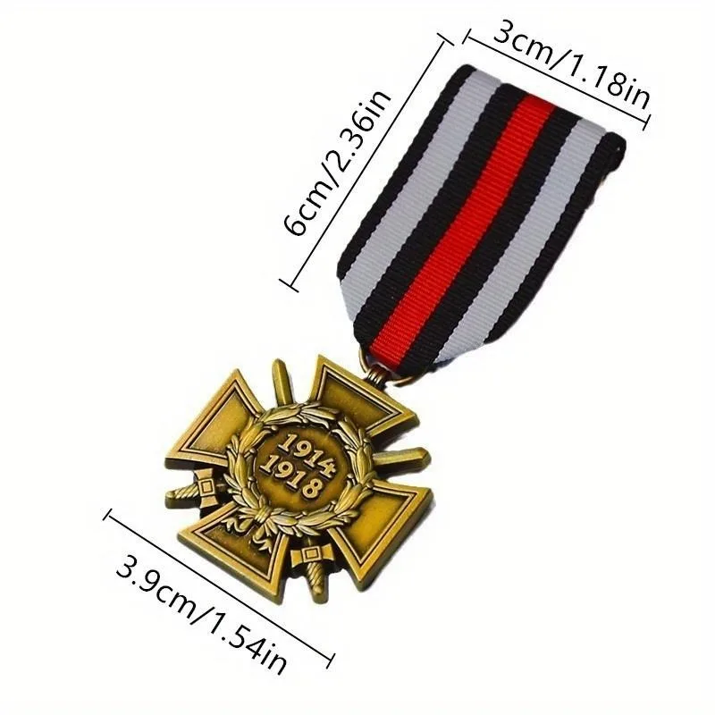 1Pc Copy Honour Cross of World War 1914 1918 Pin WW1 Hindenburg Cross with Swords Medal Badge