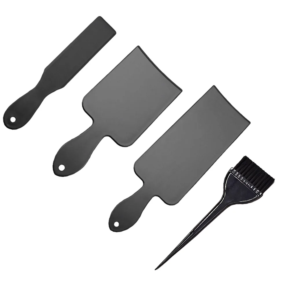 1Set Hair Dye Plate Plastic DIY Coloring Tool Kit Easy Use Home Salon Dyeing Portable Black Hair Dye Kit - Image 5