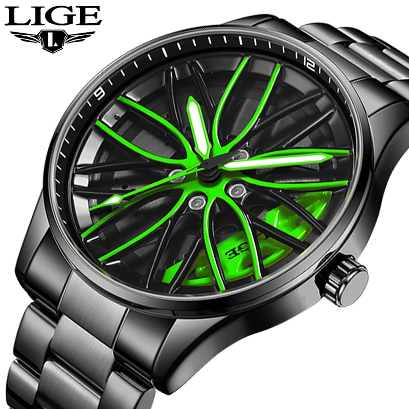 ساعات كوارتز رجالية من LIGE مضيئة مقاومة للماء فاخرة على الموضة مميزة من الفولاذ المقاوم للصدأ ساعات رجالي للرجال montres hommes