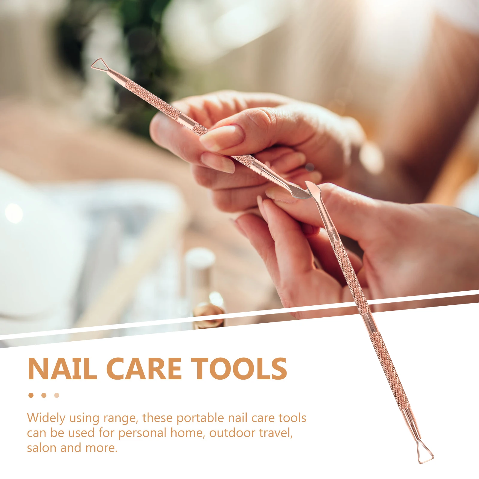 2 pezzi spingipelle per unghie strumenti per cuticole in acciaio inossidabile per unghie set per manicure rimozione cuticola in metallo forniture per nail art strumenti per pedicure