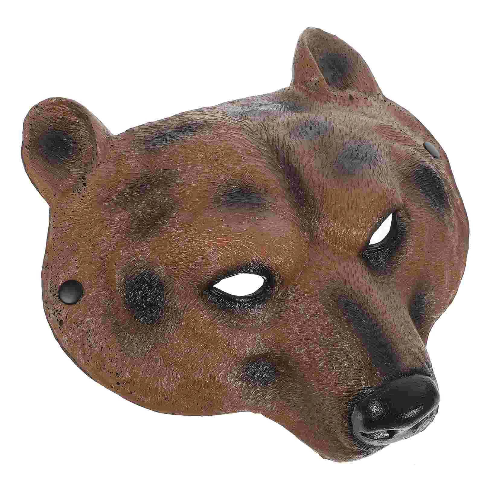 

Half Face Animal Bear Mask PU Material Comfortable Reusable Masquerade Festival Decorations Bear Masks for Adults Kids Cosplay
