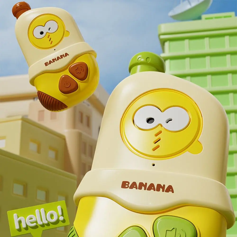 2 pièces banane enfants talkie-walkie jouets voiture style dessin animé Mini talkie-walkie portable alimenté par batterie pas de rayonnement