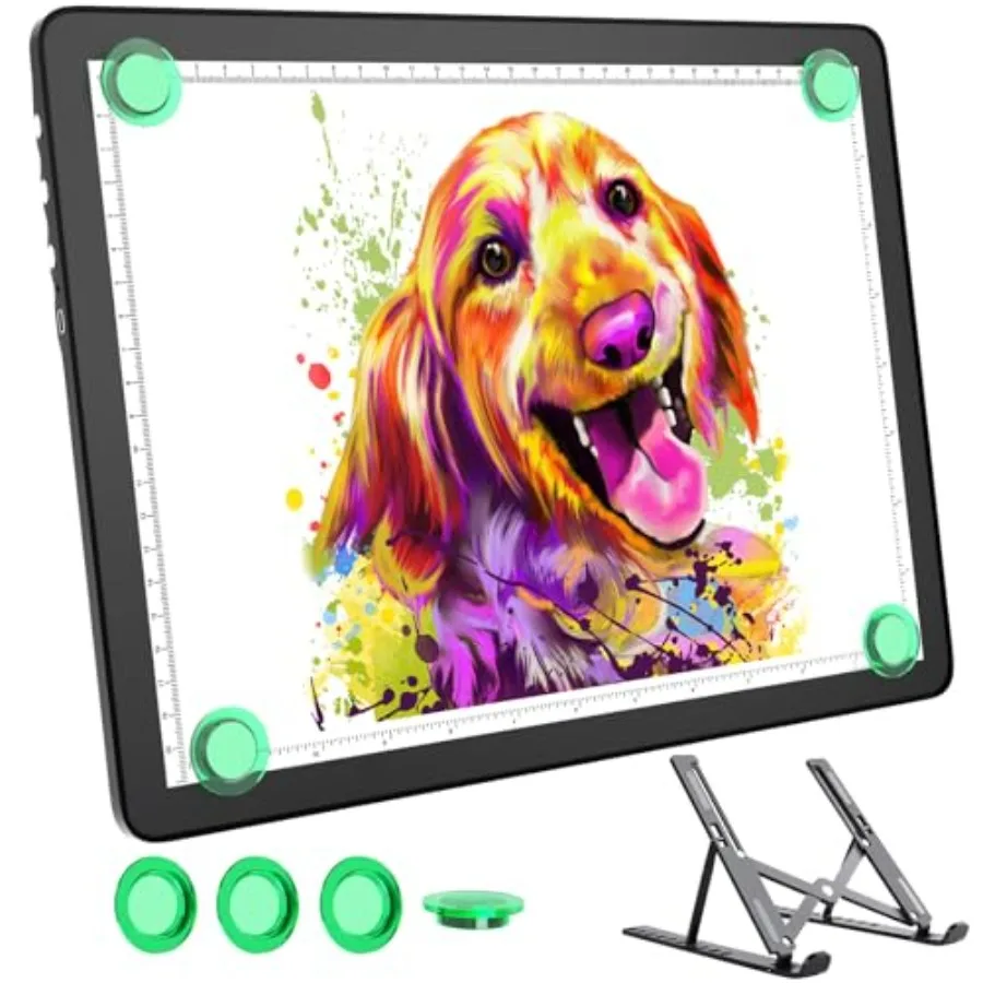 

Cordless Diamond Painting Art LED Light Board for Tracing and Drawing Light Box with 3 Colors and 6-Level Brightness Rechargeab
