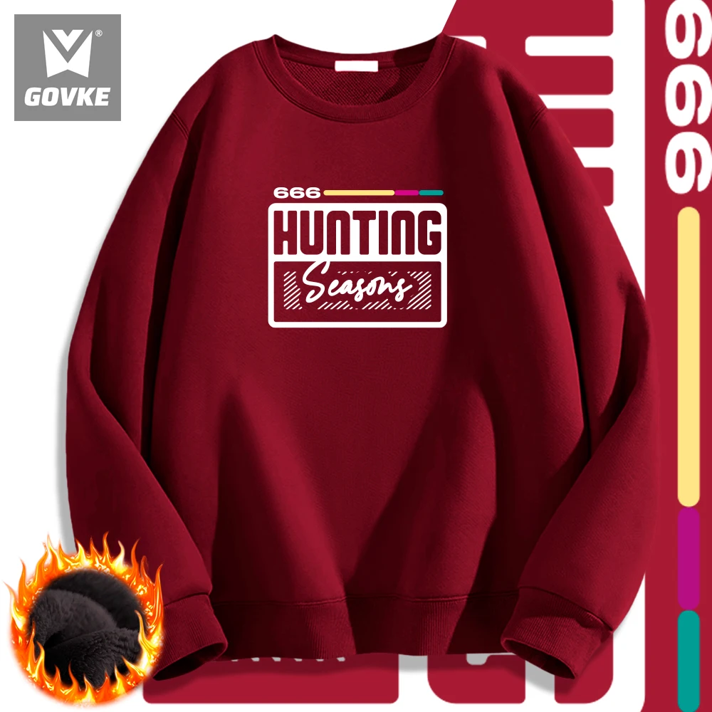 

Hunting Seagong Graphic Trend Brand Man's Clothes Printed Men's Sweatshirts New Style Wild Style Hoodless Sweatshirts