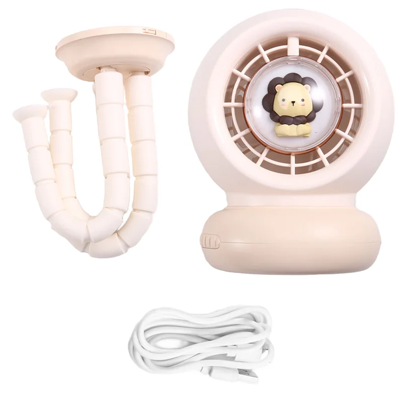 

A19Q-портативный вентилятор для детской коляски с зажимом, перезаряжаемый через USB, свет и музыкальная функция, идеально подходит для детских колясок, скутеров и использования на открытом воздухе