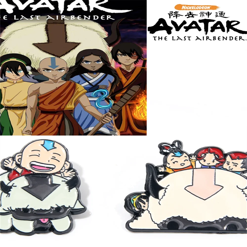 Anime Avata Pin Avatar The Last Airbender Metal Badge Brooch for Women Men Fashion Cartoon Accessories Jewelry Gift