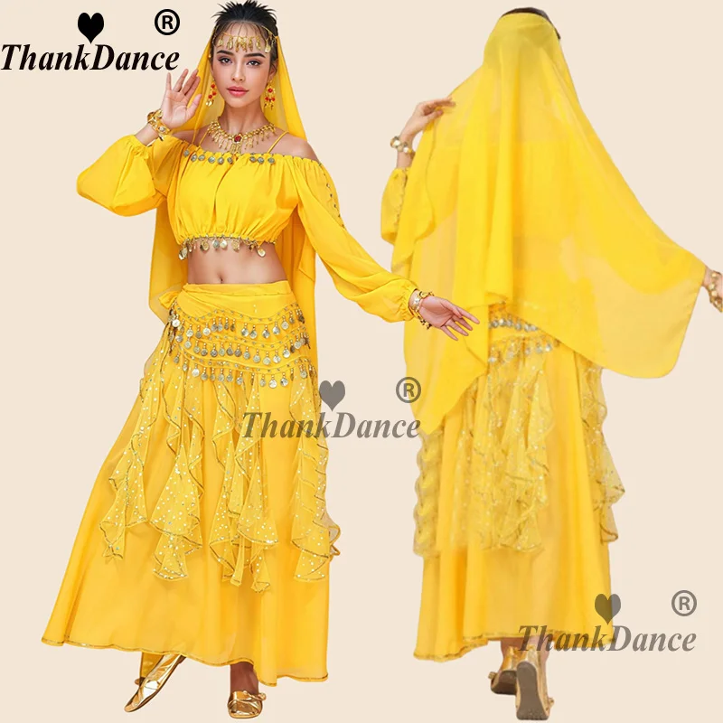 Belly Dance Costumes Women Bollywood Indian Egyptian Belly Dance Dance For Adult For Women 4pcs Oriental Dance Costumes Clothing