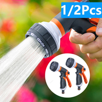 Top Garden Hose Water Spray Gun 8 Mode Car Wash High Pressure Sprayer Watering Nozzle for Lawn Plant Yard Water Jet Sprinkler