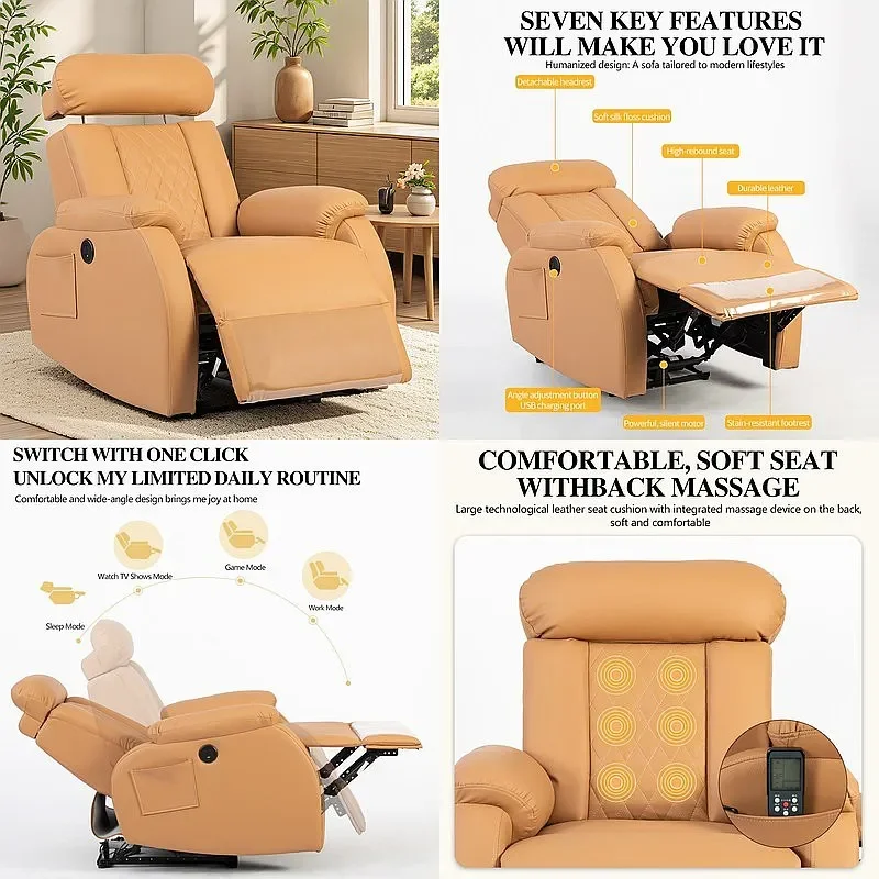 80 L High-End Barber Shop Space Capsule Reclining Chair Electric Massage Washing Styling Salon Chair