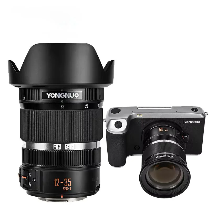 Yongnuo YN12-35mm F2.8-4 M4/3 DSM AF Camera Lens internal Zoom Close Up for Pana sonic Olympus Blackmagic M4/3 Mount G95 GF9 GX9