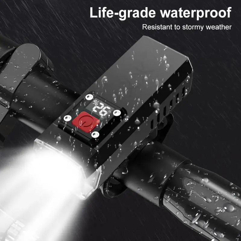 

Bicycle Headlight USB Rechargeable Cycling Safety Front Lamp Waterproof High Brightness Bike Flashlight For Night Riding Lamp