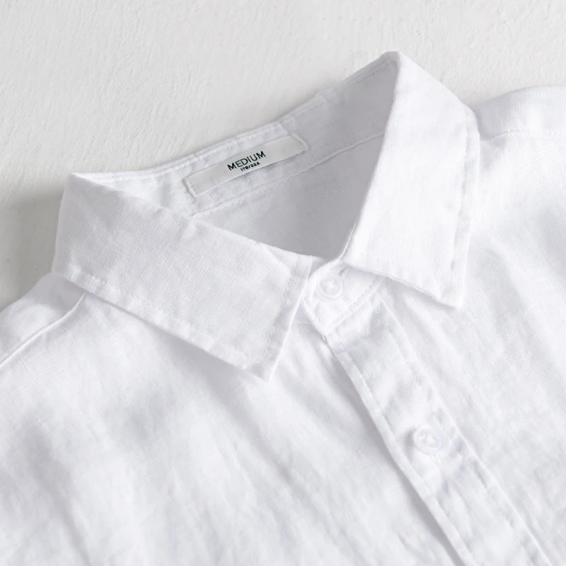

Men's Long Sleeve Shirt 100% Linen Loose Casual Breathable Solid Shirts Camisa de lino masculina Camisas 6 Colors M-3XL